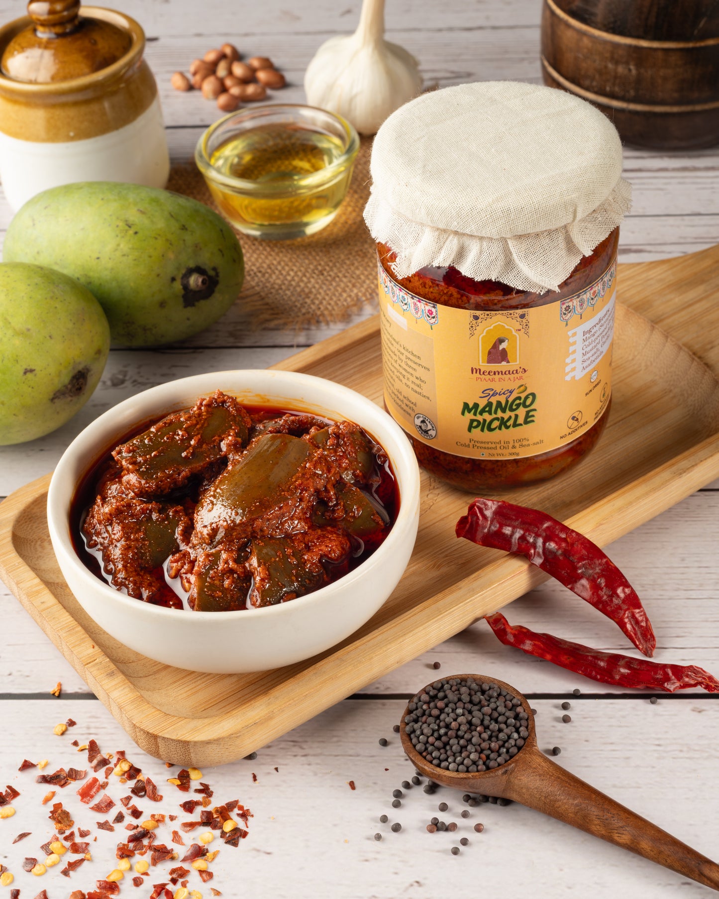 Spicy Mango Pickle (Avakaya)